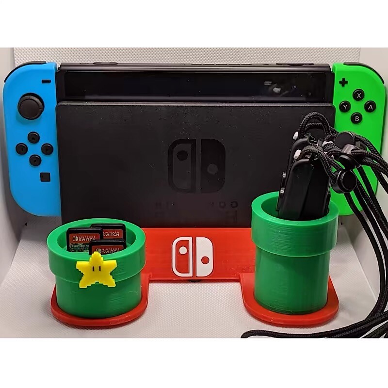 Za Nintendo Switch Charging Base Držač Cartoon Case Nosač za pohranu stola Kutija za kartice za igre Joy Con Dodaci za igraće konzole