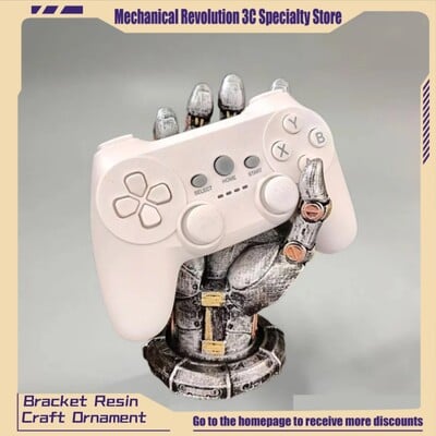 Нов Cyber Manipulador Controller Bracket Resin Craft Ornament Xbox Nintendo Switch Controller Desktop Bracket Game Decoration