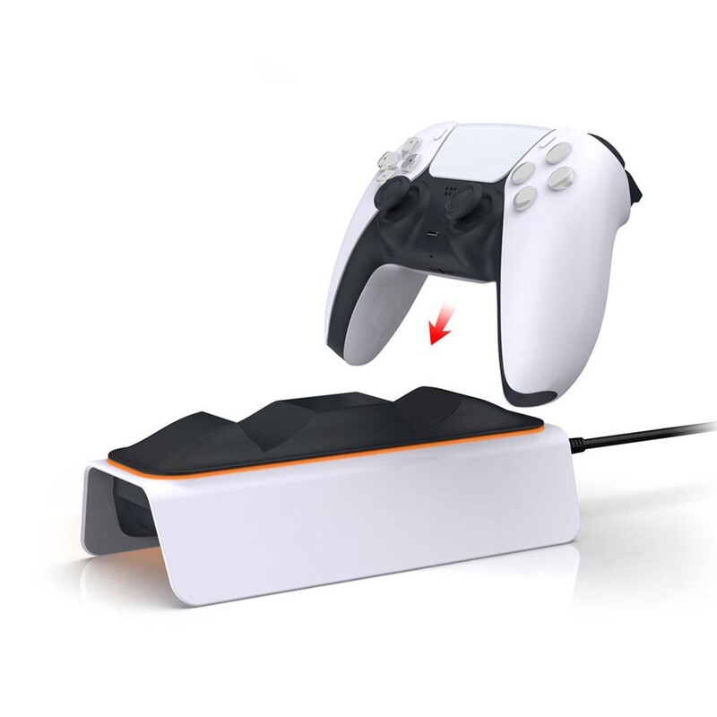 Za PS5 kontroler Punjač Stanica za brzo punjenje Za PlayStation5 bežične kontrolere za igre Stalak za punjenje Držač gamepada