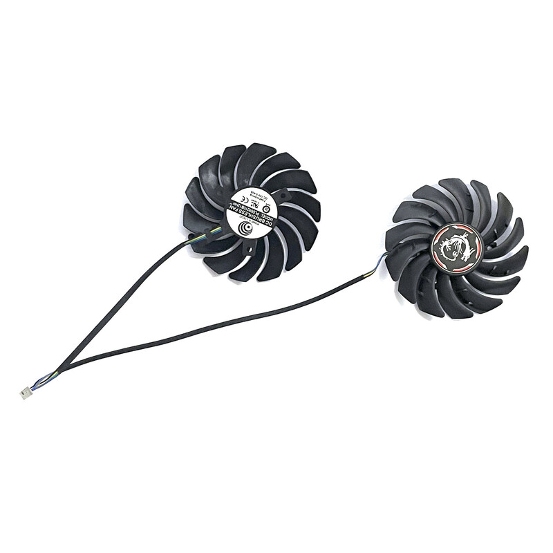 2 vnt / partija PLD09210S12HH GPU plokštės aušintuvo ventiliatorius, skirtas MSI GeForce GTX 1650 Super 1660 1660Ti GAMING X vaizdo plokštės ventiliatoriui