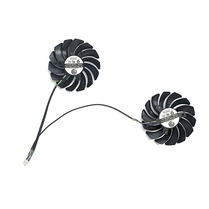2 vnt / partija PLD09210S12HH GPU plokštės aušintuvo ventiliatorius, skirtas MSI GeForce GTX 1650 Super 1660 1660Ti GAMING X vaizdo plokštės ventiliatoriui
