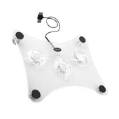 Kompiuterio aušinimo padėklas 3 ventiliatoriai plastikinis USB nešiojamasis kompiuteris LED šviesos radiatoriaus aušintuvo stovas 13 colių kompiuteriui