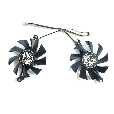 Naujas aušintuvo ventiliatorius 75MM 4PIN RX 580 GPU ventiliatorius, skirtas SOYO AMD RX580 8GB grafikos kortelių žaidimams GDDR5 256 bitų vaizdo plokštės ventiliatoriaus keitimas