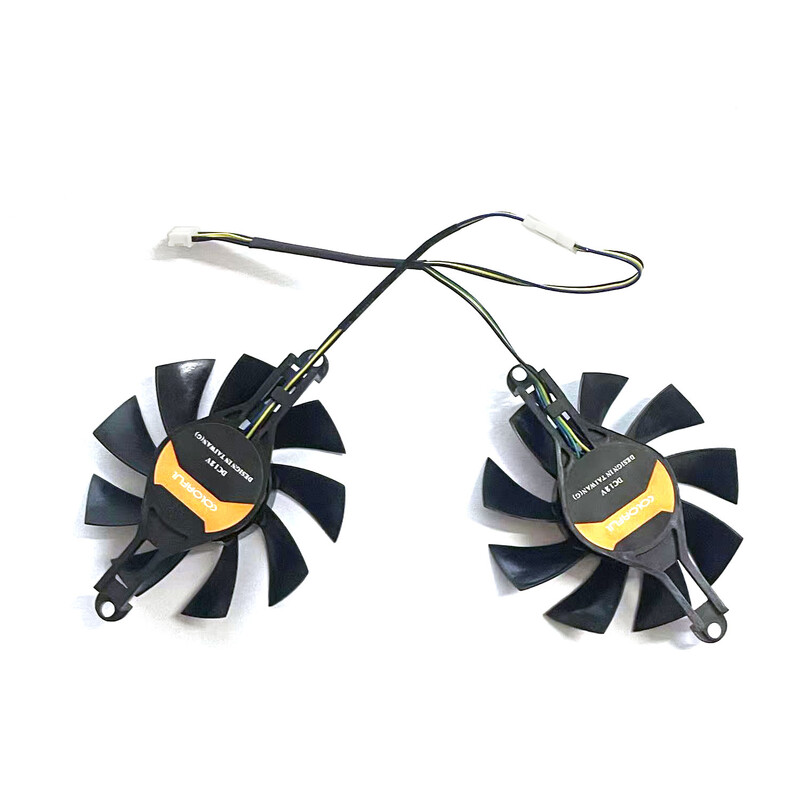 Naujas aušintuvo ventiliatorius 75MM 4PIN RX 580 GPU ventiliatorius, skirtas SOYO AMD RX580 8GB grafikos kortelių žaidimams GDDR5 256 bitų vaizdo plokštės ventiliatoriaus keitimas