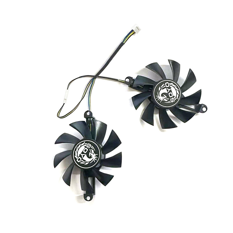 Naujas aušintuvo ventiliatorius 75MM 4PIN RX 580 GPU ventiliatorius, skirtas SOYO AMD RX580 8GB grafikos kortelių žaidimams GDDR5 256 bitų vaizdo plokštės ventiliatoriaus keitimas