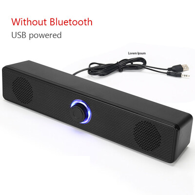 Компютърна звукова лента Кабелна и безжична Bluetooth високоговорител USB захранвана звукова лента за телевизор Компютър Лаптоп Игри Домашно кино Съраунд аудио система