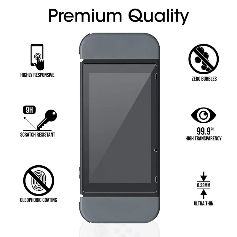 3 komada kaljenog stakla za Switch/Switch Lite/Switch Oled Zaštitna folija za ekran HD prozirnog stakla za Nintend NS Switch