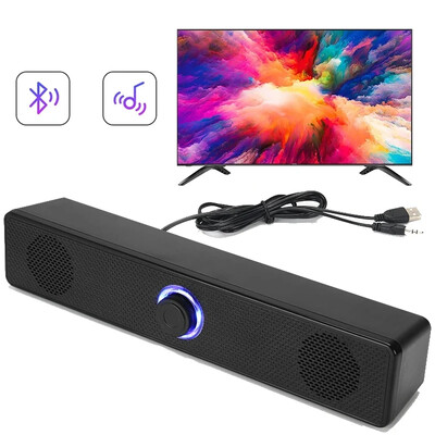 PC Soundbar Laidinis ir belaidis Bluetooth garsiakalbis USB maitinamas Soundbar, skirtas televizoriui Kompiuterio nešiojamasis kompiuteris žaidimams Namų kino erdvinio garso sistema