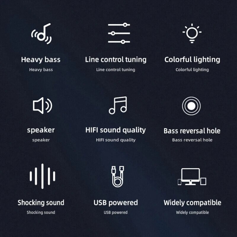 Компютърни високоговорители Компютърна звукова кутия HIFI Стерео микрофон USB кабелен с LED светлина за настолен компютър