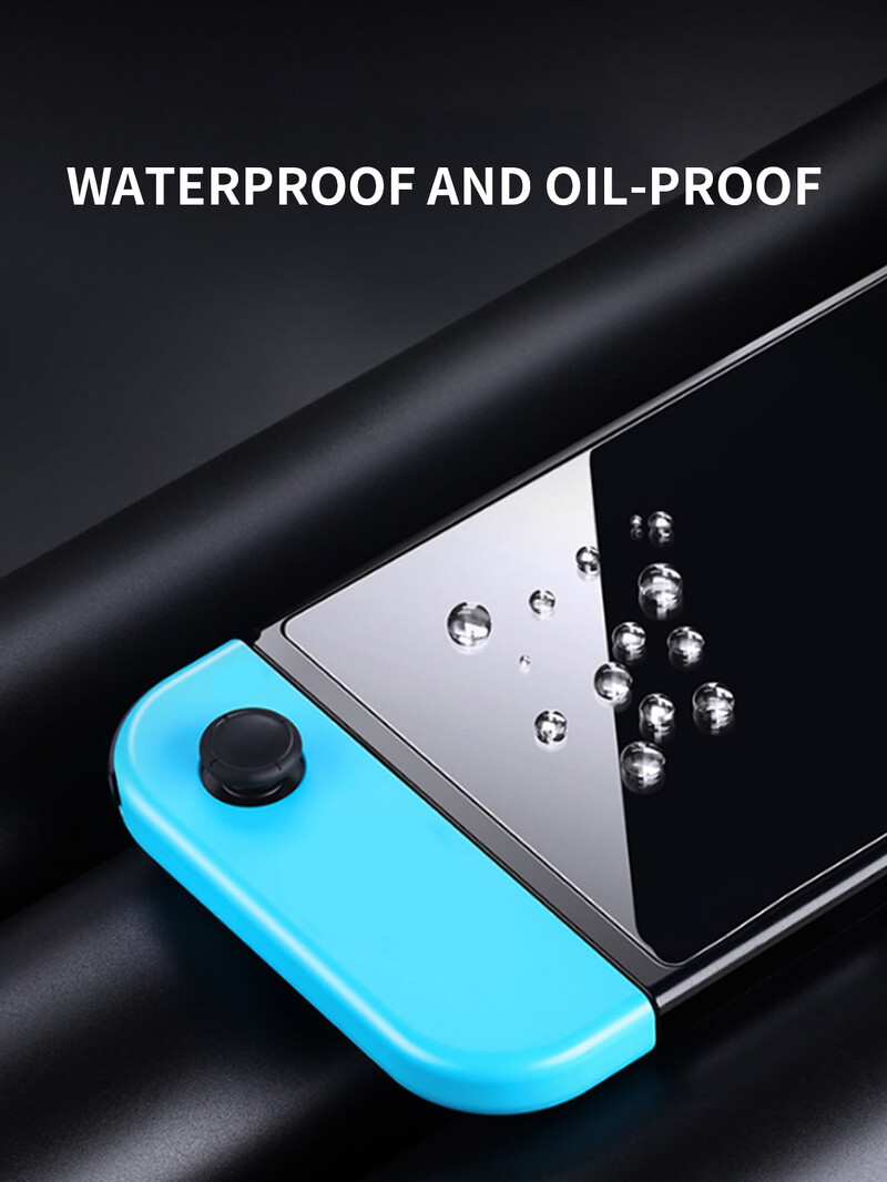 Подходящ за Switch OLED превключватели със защитен филм с висока разделителна способност, прозрачен екран, опаковка от 2 части, безплатен комплект филми