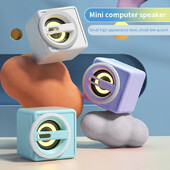 2PCS/Set Симпатичен компютърен високоговорител LED светлина USB кабелни високоговорители Hifi Sound Surround Cartoon високоговорител за PC лаптоп Notebook