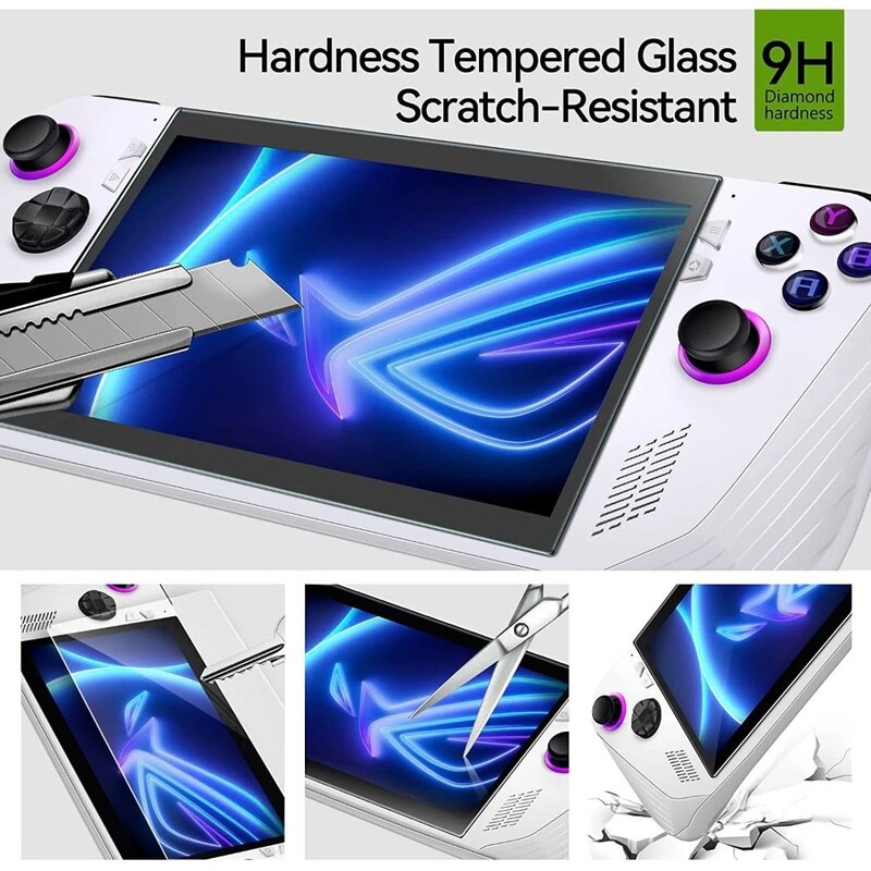 3 TK Aksessuaarid Mängukonsooli ekraanikaitse 7-tolline HD mänguri käeshoitav kaitsekile Plahvatuskindel ROG Ally X 2024 jaoks