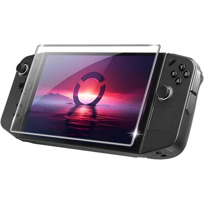 Rūdīta stikla aizsargplēve Lenovo Legion Go ekrāna aizsargam izliektām malām pret skrāpējumiem rokas konsoles spēļu piederumiem