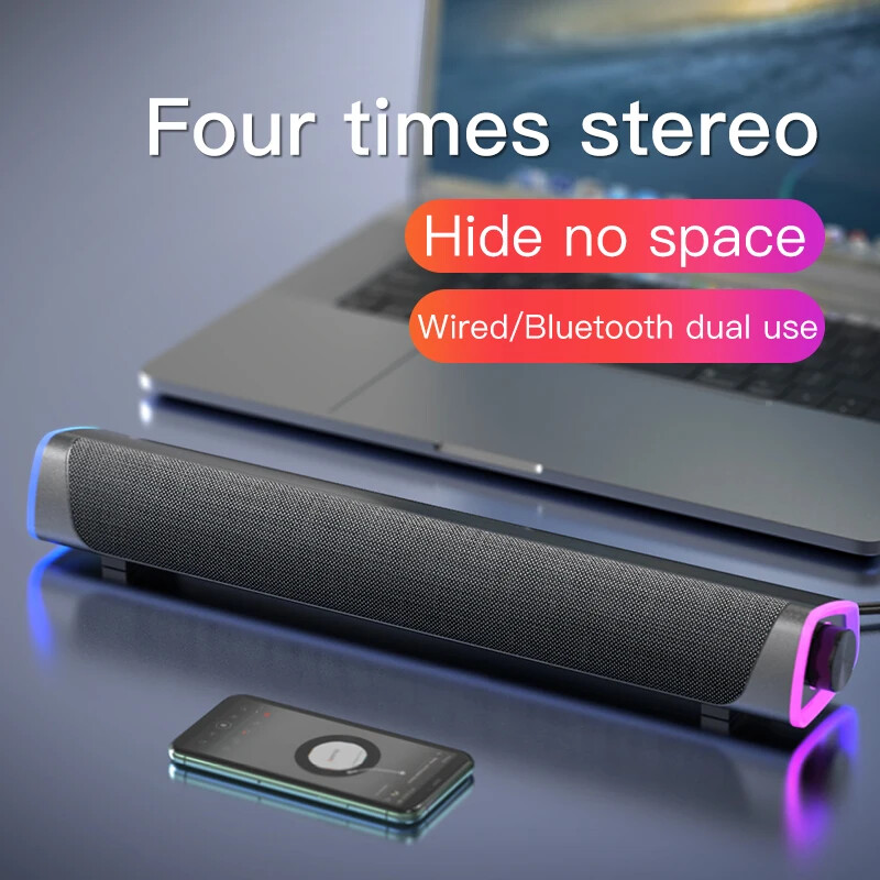 Niye Žičani USB+Bežični Bluetooth Računalni zvučnik Stereo subwoofer Soundbar 3D kućni surround zvučnici za PC Theater Aux 3,5 mm