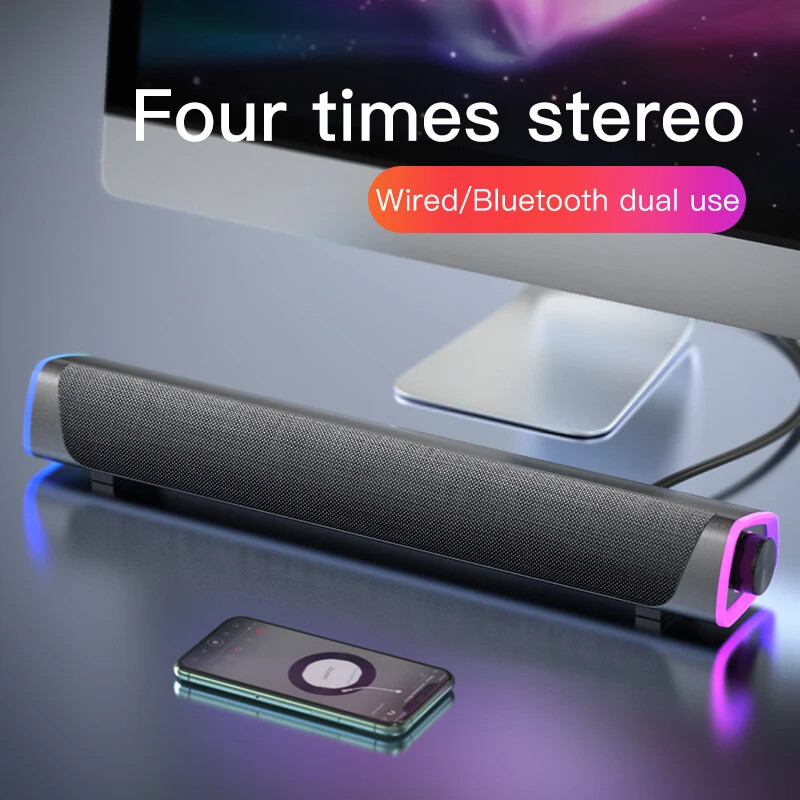 Niye Žičani USB+Bežični Bluetooth Računalni zvučnik Stereo subwoofer Soundbar 3D kućni surround zvučnici za PC Theater Aux 3,5 mm