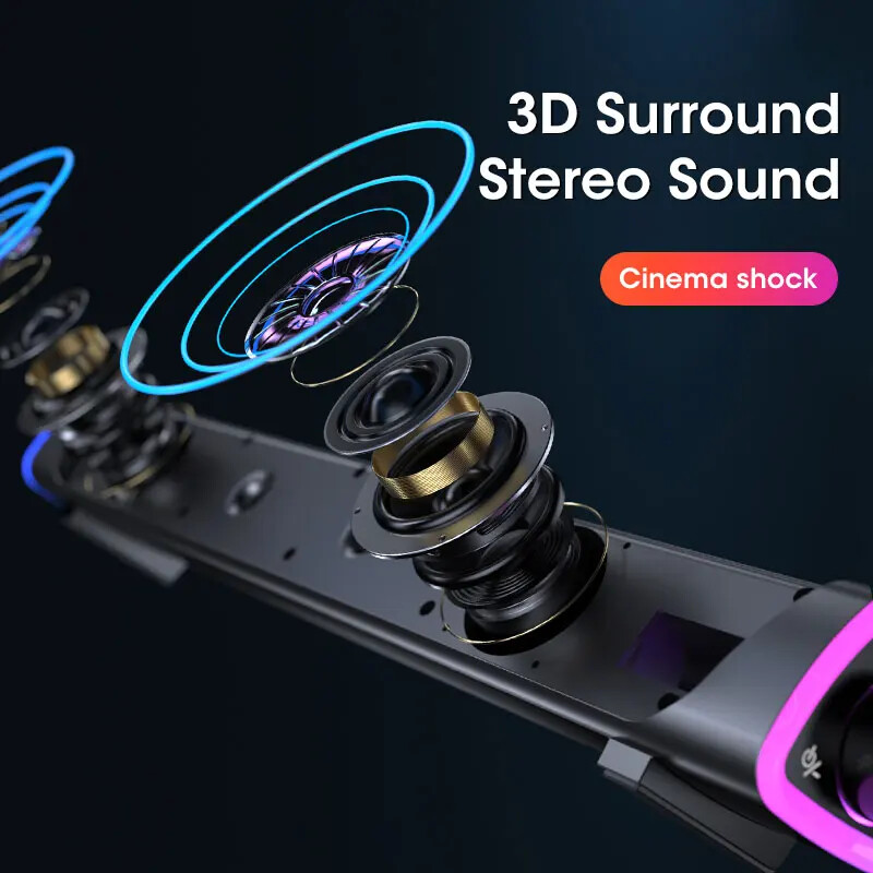 Niye Žičani USB+Bežični Bluetooth Računalni zvučnik Stereo subwoofer Soundbar 3D kućni surround zvučnici za PC Theater Aux 3,5 mm