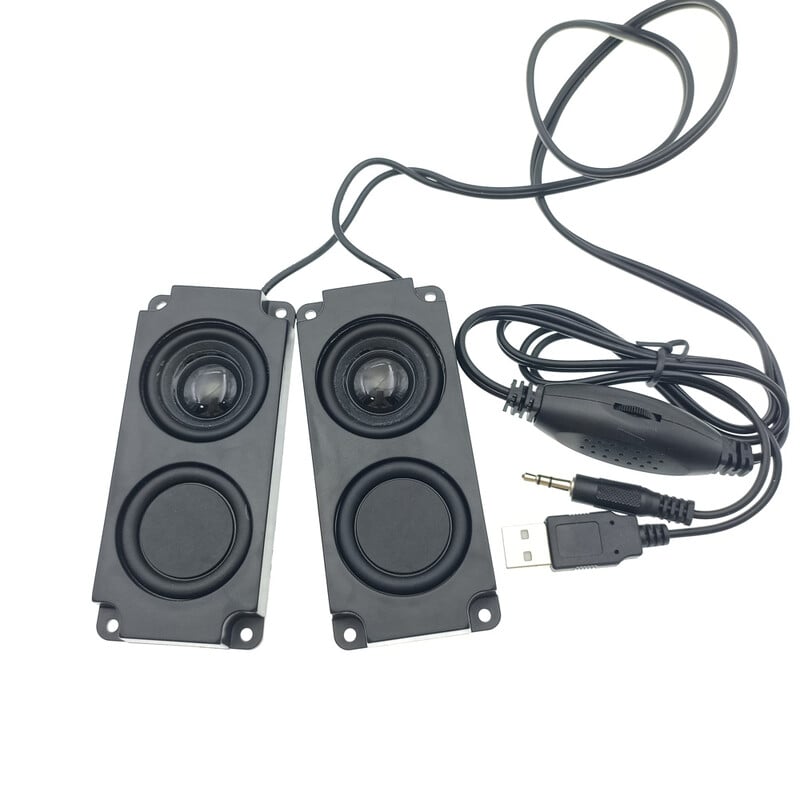 1 rinkinys Kompiuterio garso mažas garsiakalbis 6W Didelės apimties USB garsiakalbis 4 omų mažas garsiakalbis nešiojamam kompiuteriui planšetiniam kompiuteriui mobilusis telefonas MP4 garsiakalbis