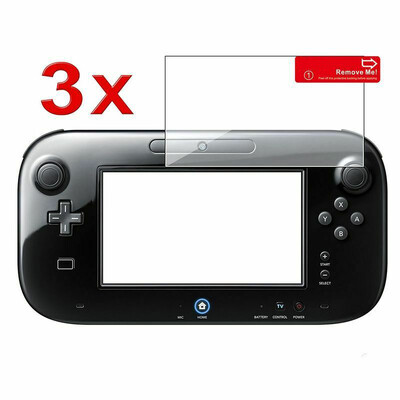 3 x Skaidri ekrano apsauga LCD apsauginė plėvelė, skirta Wii U Gamepad ekrano apsaugai