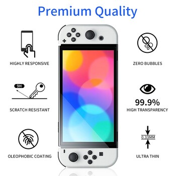 2 τμχ Προστατευτικό οθόνης Tempered Glass Συμβατό με Nintendo Switch OLED 9H HD Clear Protector Film for Switch OLED Accessories