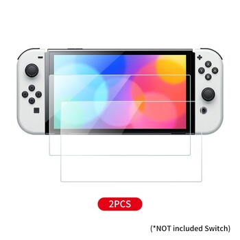 2 τμχ Προστατευτικό οθόνης Tempered Glass Συμβατό με Nintendo Switch OLED 9H HD Clear Protector Film for Switch OLED Accessories