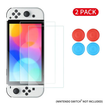 2 τμχ Προστατευτικό οθόνης Tempered Glass Συμβατό με Nintendo Switch OLED 9H HD Clear Protector Film for Switch OLED Accessories