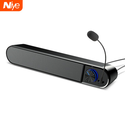 Niye 4D zvučnici za računalo Sound Box USB žični visokokvalitetni subwoofer Sound Bar za TV PC Laptop Telefon MP4 Reg Led Light