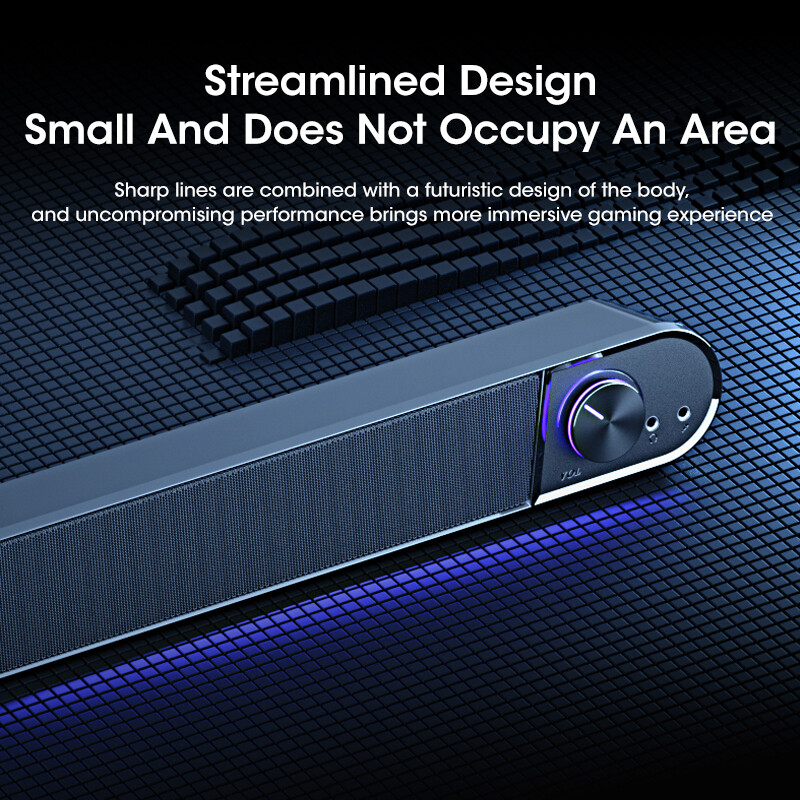 Niye 4D datora skaļruņi skaņas kārba USB vadu augstas kvalitātes zemfrekvences skaļruņa skaņas josla televizoram personālajam datoram klēpjdatoram tālrunim MP4 Reg Led Light