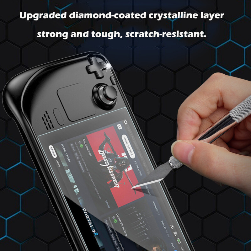 HD prozirna zaštitna folija od kaljenog stakla otporna na eksploziju i otporna na ogrebotine za Steam Deck konzolu Gamepad Dodaci