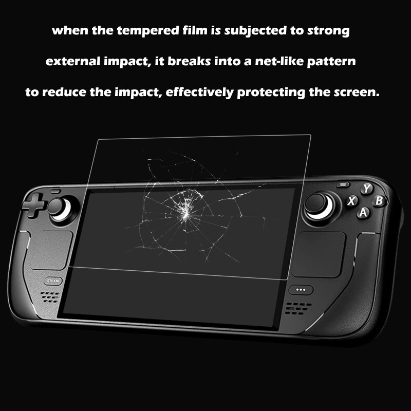 HD prozirna zaštitna folija od kaljenog stakla otporna na eksploziju i otporna na ogrebotine za Steam Deck konzolu Gamepad Dodaci