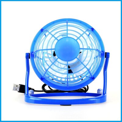 Tihi ventilator za stolni hladnjak za prijenosno računalo Ljetni ventilator za hlađenje s 4 oštrice, rotirajući USB mini ventilator crni/bijeli/plavi