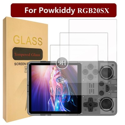 Powkiddy RGB20SX grūdinto stiklo ekrano apsauginės plėvelės 9H RGB20SX retro konsolės ekrano apsauginės plėvelės Žaidimų priedai Dovana