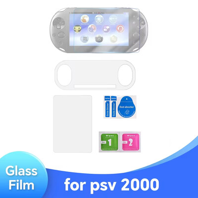 Zaštita zaslona za Sony PS Vita PSV 1000 Prednje kaljeno staklo + stražnja prozirna Full HD zaštitna folija Navlaka za PSV 2000 Handheld