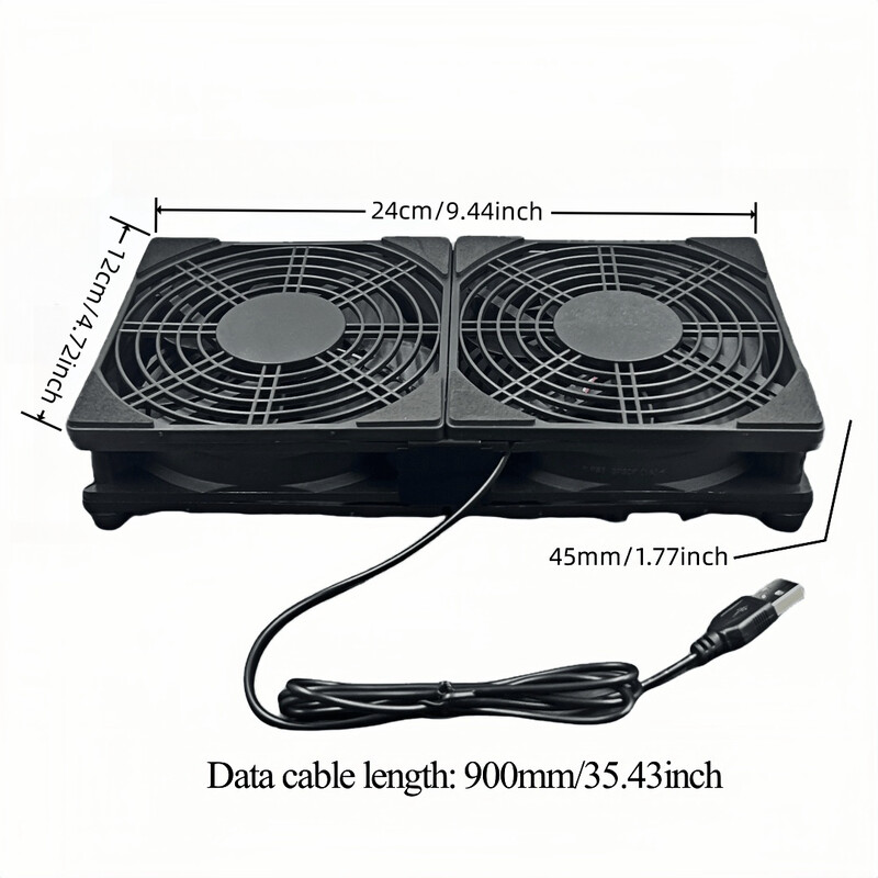 Ventilator za hlađenje USB sučelja ABS, može se koristiti za prijenosna računala/računala/telefone/usmjerivače, s brzinom od 1400, prenosiv, Plug and Play.