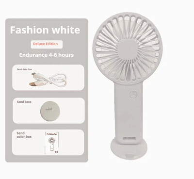 USB punjivi mini prijenosni ventilator Sklopivi ručni osobni stolni ventilator 3 brzine s bazom i stalkom za telefon