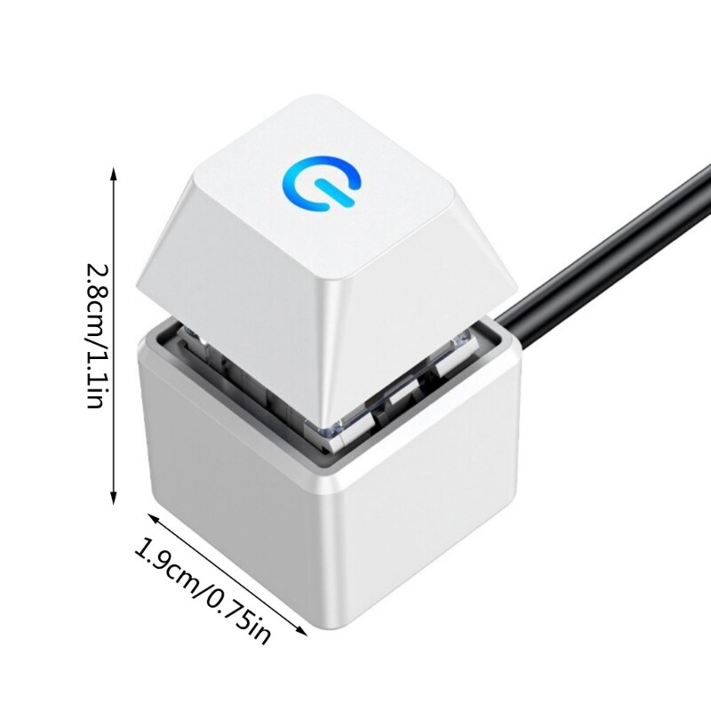 Удължителен кабел за превключване на захранването на настолен компютър с LED индикатор, 5,9 фута бутон за дистанционно стартиране за дънна платка на компютър