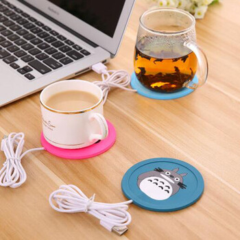 ΘΕΡΜΟ 5V USB Warmer Gadget Cartoon Λεπτό φλιτζάνι σιλικόνης Ποτό καφέ τσάι usb Θερμαντήρας Δίσκος Κούπα Μαξιλάρι ωραίο δώρο Ζεστό ρόφημα Κύπελλο ποτών