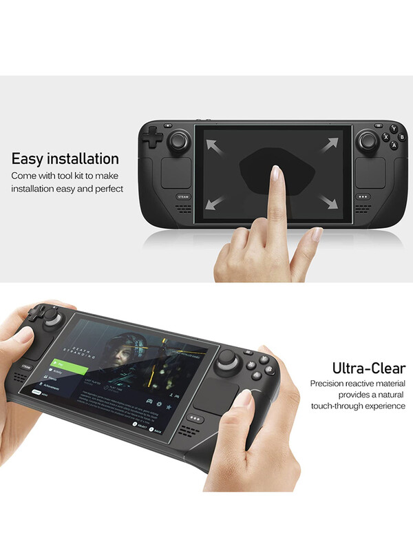 DATA FROG 2 pakiranja zaštitnika zaslona za Steam Deck 7 inča Kaljeno staklo Prozirno HD prozirno staklo za Steam Deck Dodaci