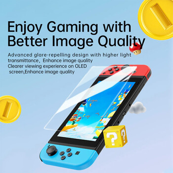 Baseus 2PCS Protective Tempered Glass For Nintend Switch OLED 2021 Screen Protector Film for Nintendos Switch NS OLED Glass Film