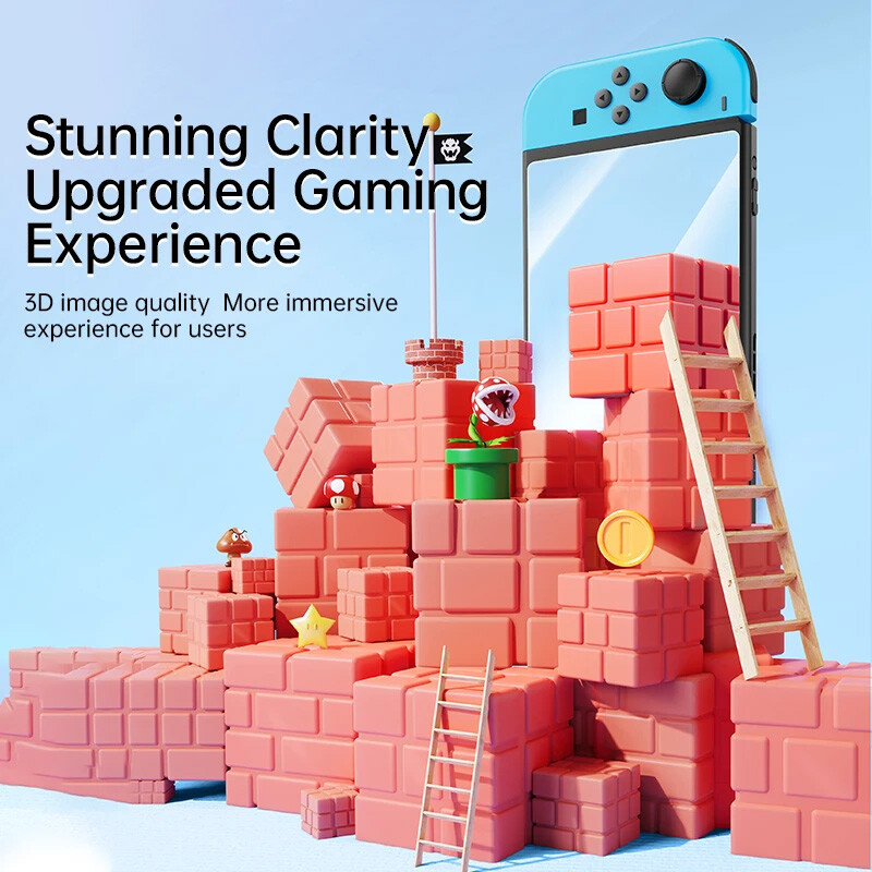 Baseus 2PCS kaitsev karastatud klaas Nintend Switchi OLED 2021 ekraanikaitsekile jaoks Nintendos Switch NS OLED klaaskile jaoks