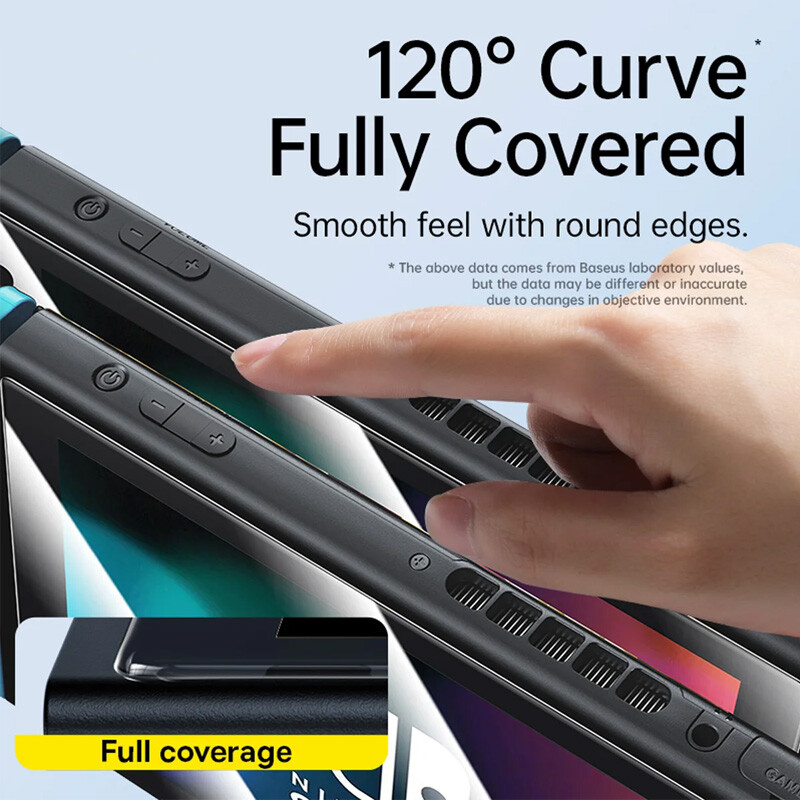 Baseus 2PCS kaitsev karastatud klaas Nintend Switchi OLED 2021 ekraanikaitsekile jaoks Nintendos Switch NS OLED klaaskile jaoks