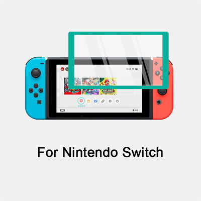 Spalvotas lenktas kraštas grūdintas stiklas, skirtas Nintendo Switch Viso dangčio ekrano apsauga NS Lite žaidimų konsolės grūdinta apsauginė plėvelė