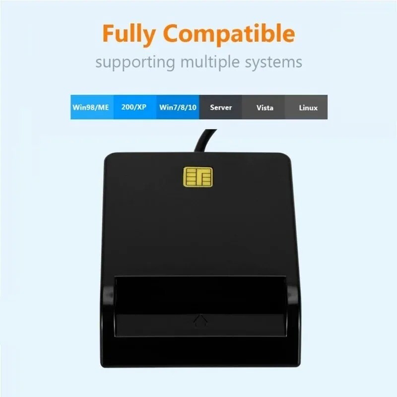 Cititor de carduri inteligente USB SIM pentru card bancar Multifuncțional IC/ID Cititor EMV SD TF MMC USB-CCID ISO 7816 pentru Windows 7 8 10 Linux OS