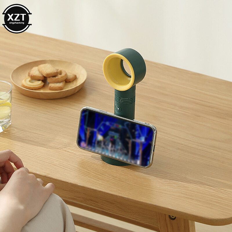 Uscător de gene reîncărcabil prin USB Mini ventilator fără lame Ventilator super silențios Ventilator portabil în aer liber pentru camping, birou, ventilator personal USB