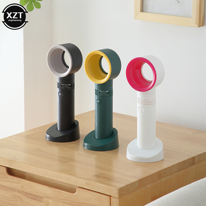 Uscător de gene reîncărcabil prin USB Mini ventilator fără lame Ventilator super silențios Ventilator portabil în aer liber pentru camping, birou, ventilator personal USB