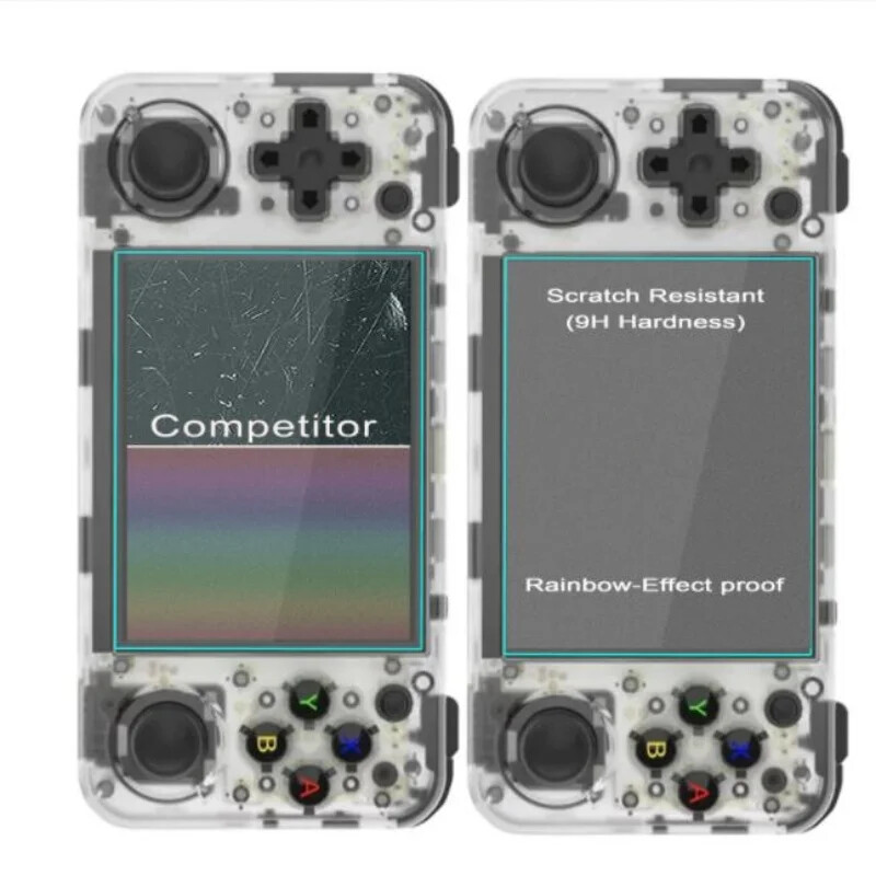 Anbernic RG35XX H ekraanikaitsekile 9H HD RG35XXH karastatud klaasist ekraanikaitsekiled Mängutarvikud kingitus