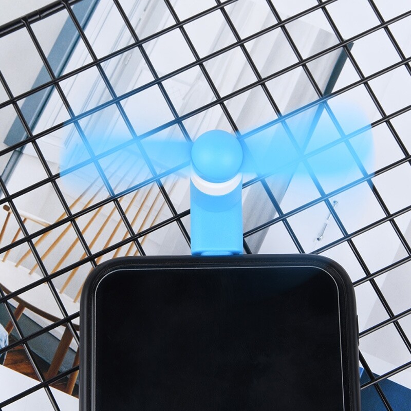 Ceļojumu pārnēsājamā mobilā tālruņa mini ventilators C tipa mikro USB dzesēšanas dzesētājs Android tālruņu ventilatoriem