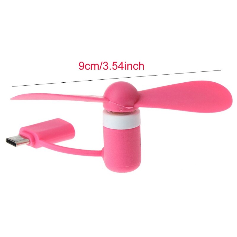 Ceļojumu pārnēsājamā mobilā tālruņa mini ventilators C tipa mikro USB dzesēšanas dzesētājs Android tālruņu ventilatoriem