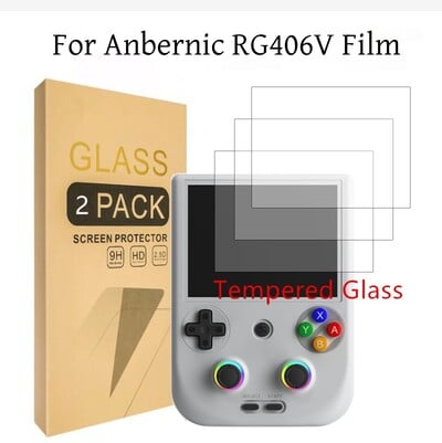 Anbernic RG406V Film de protecție pentru ecran 9H 2.5D RG406V Film de protecție pentru ecran din sticlă călită Filme Accesorii pentru jocuri Cadou