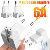 5/1 Pack EU maiņstrāvas barošanas sienas spraudnis Duck Head priekš Apple MacBook iPad Pro gaisa adaptera lādētājs Ātrās uzlādes klēpjdatoru pārveidotāji adapteri