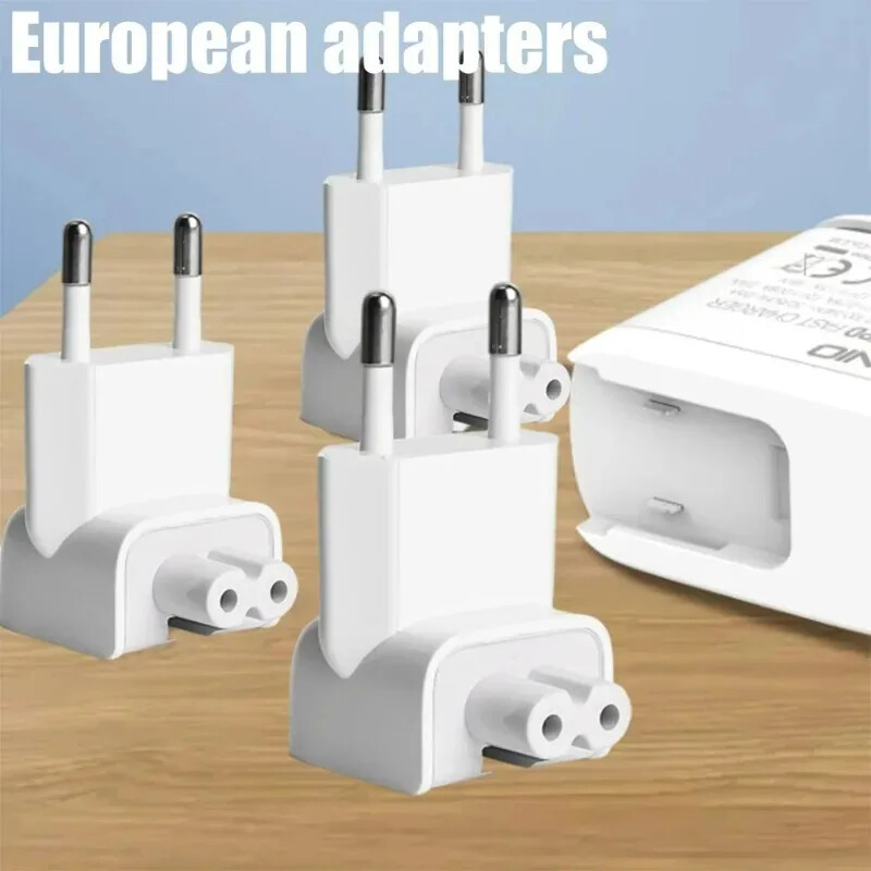 5/1 Pack EU maiņstrāvas barošanas sienas spraudnis Duck Head priekš Apple MacBook iPad Pro gaisa adaptera lādētājs Ātrās uzlādes klēpjdatoru pārveidotāji adapteri